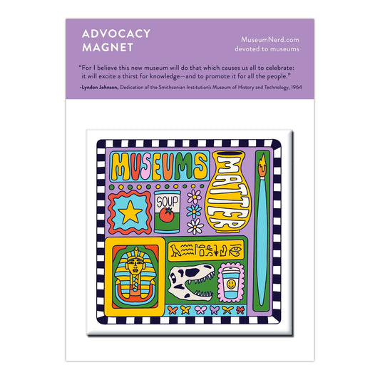 Museums Matter Color Illustration Magnet: None (Loose) - PMA Store at the Portland Museum of Art, Maine