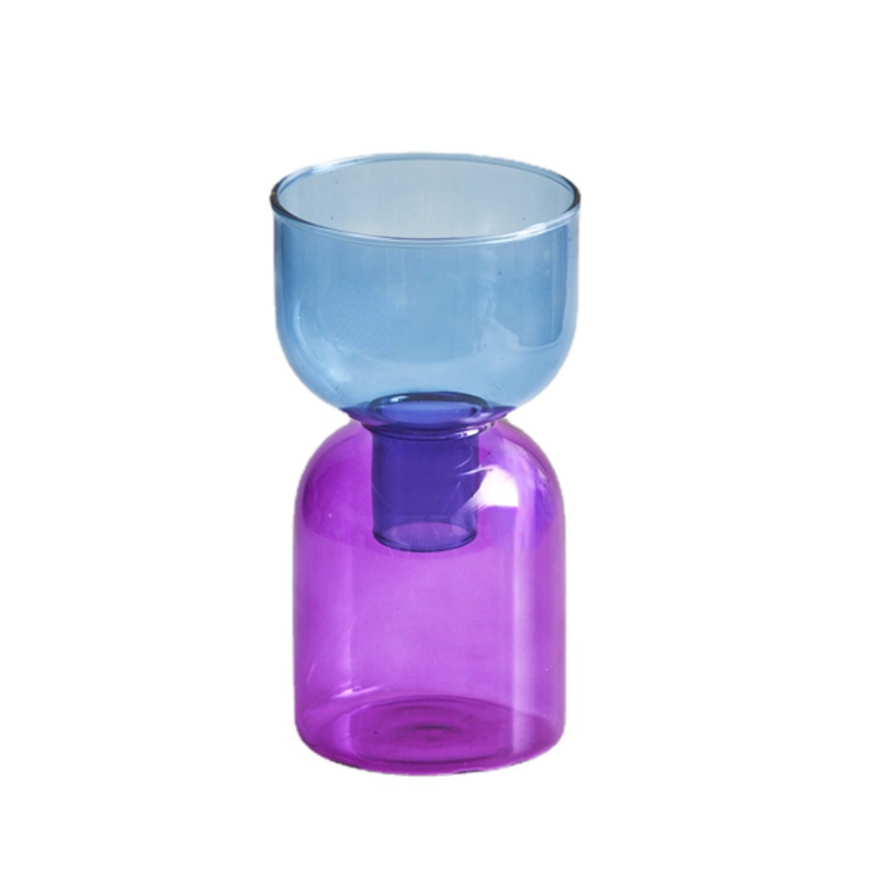 Two Way Terrarium Hydroponic Plant Vase / Candle Holder: Orange-Lilac - PMA Store at the Portland Museum of Art, Maine