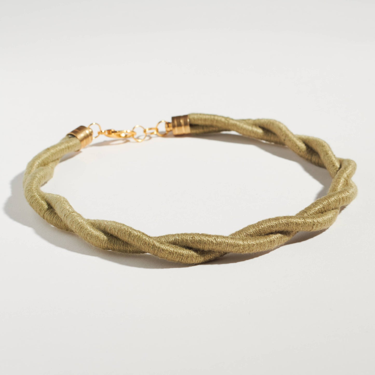 SASHA - Twist Necklace: Moss Cotton