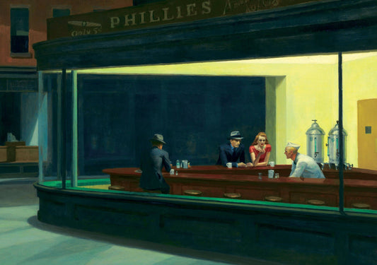 Pomegranate - Edward Hopper: Nighthawks Notecard - PMA Store at the Portland Museum of Art, Maine