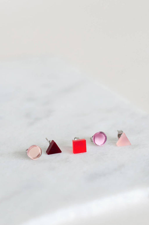Pamela Coromoto - Basic - Mini Earrings Set (5) - Colorful Palette: Pink Palette - PMA Store at the Portland Museum of Art, Maine