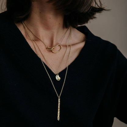 MULXIPLY - Pool Minimal Necklace | Brass - PMA Store at the Portland Museum of Art, Maine