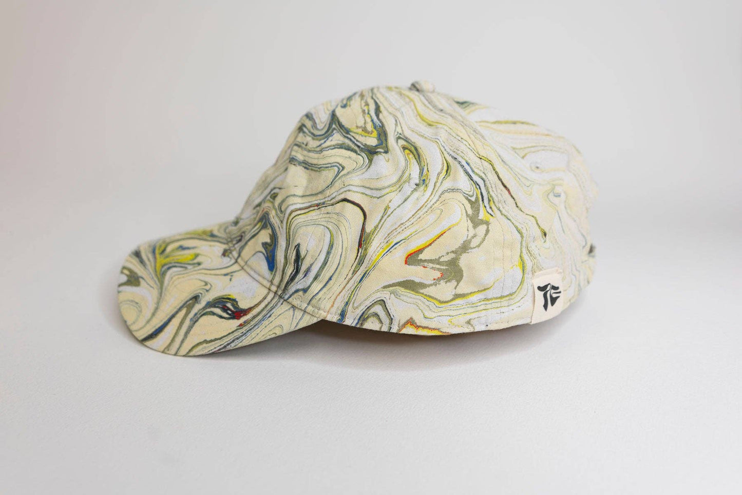 Tempered East - Marbled Dad Hat: Swirls: White