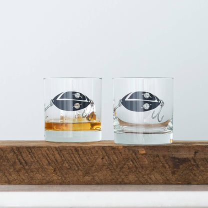 Vital Industries - Fishing Lure Rocks Glasses: Assorted - PMA Store at the Portland Museum of Art, Maine