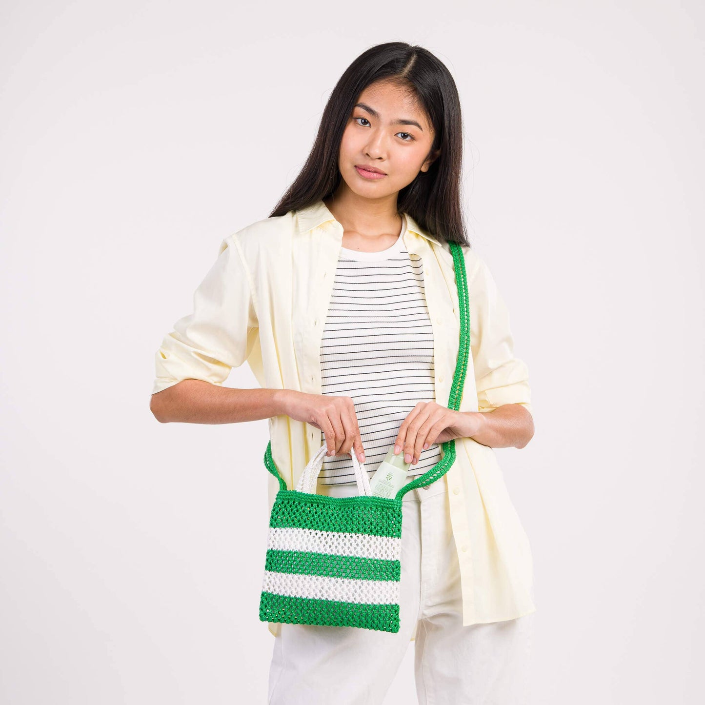 Stripe Raffia Mini Tote: Poppy Lilac - PMA Store at the Portland Museum of Art, Maine