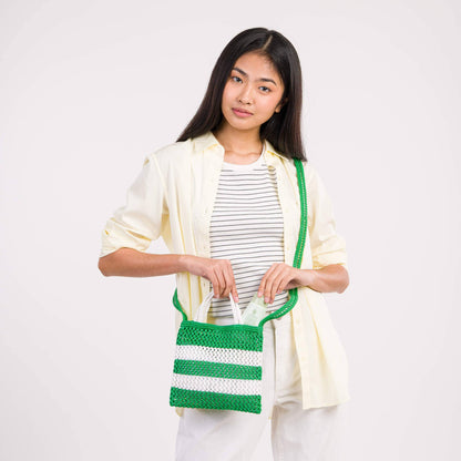 Stripe Raffia Mini Tote: Poppy Lilac - PMA Store at the Portland Museum of Art, Maine