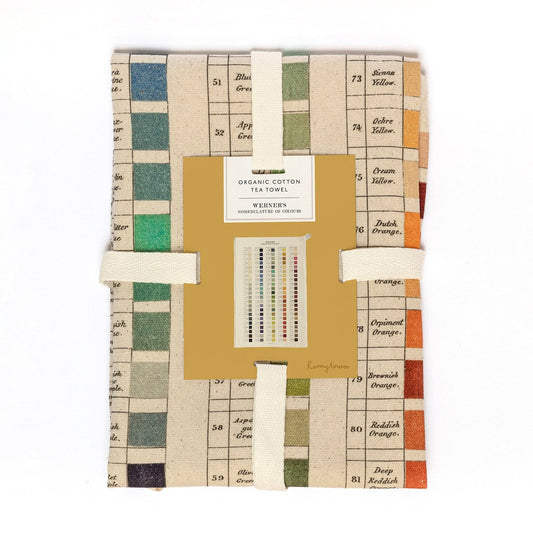 Roomytown Inc - Organic Cotton Tea Towel - Werner's Nomenclature of Colours - PMA Store at the Portland Museum of Art, Maine