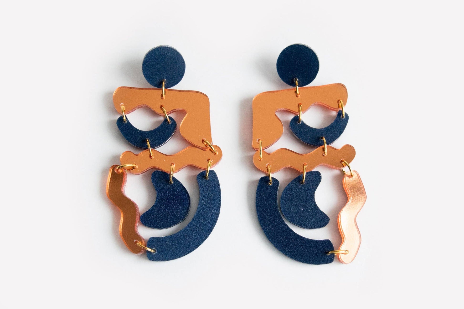 Ecoresin Squiggle Mania Earrings: Nude Solar - PMA Store at the Portland Museum of Art, Maine