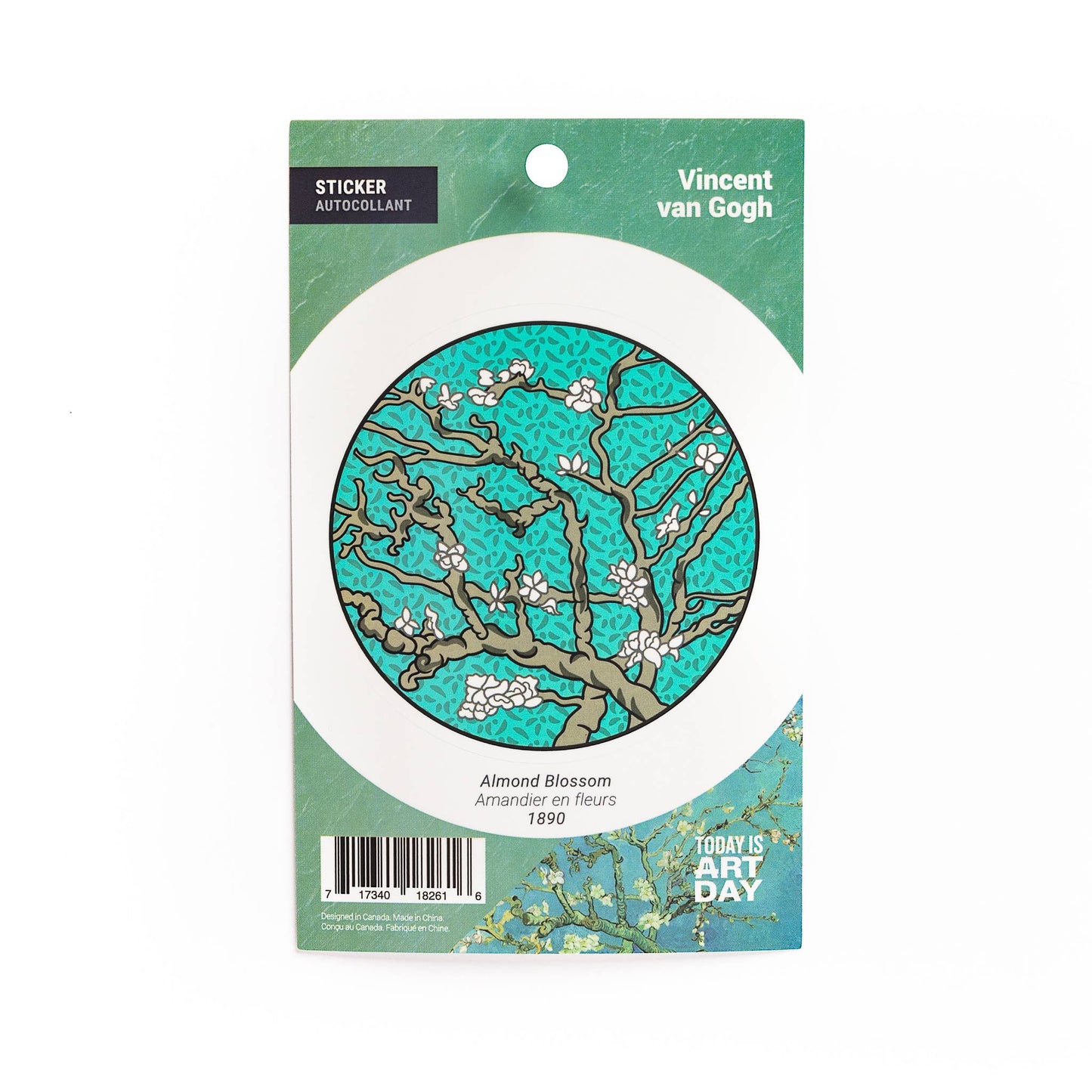Today is Art Day - Sticker - Almond Blossom - Vincent van Gogh - PMA Store at the Portland Museum of Art, Maine