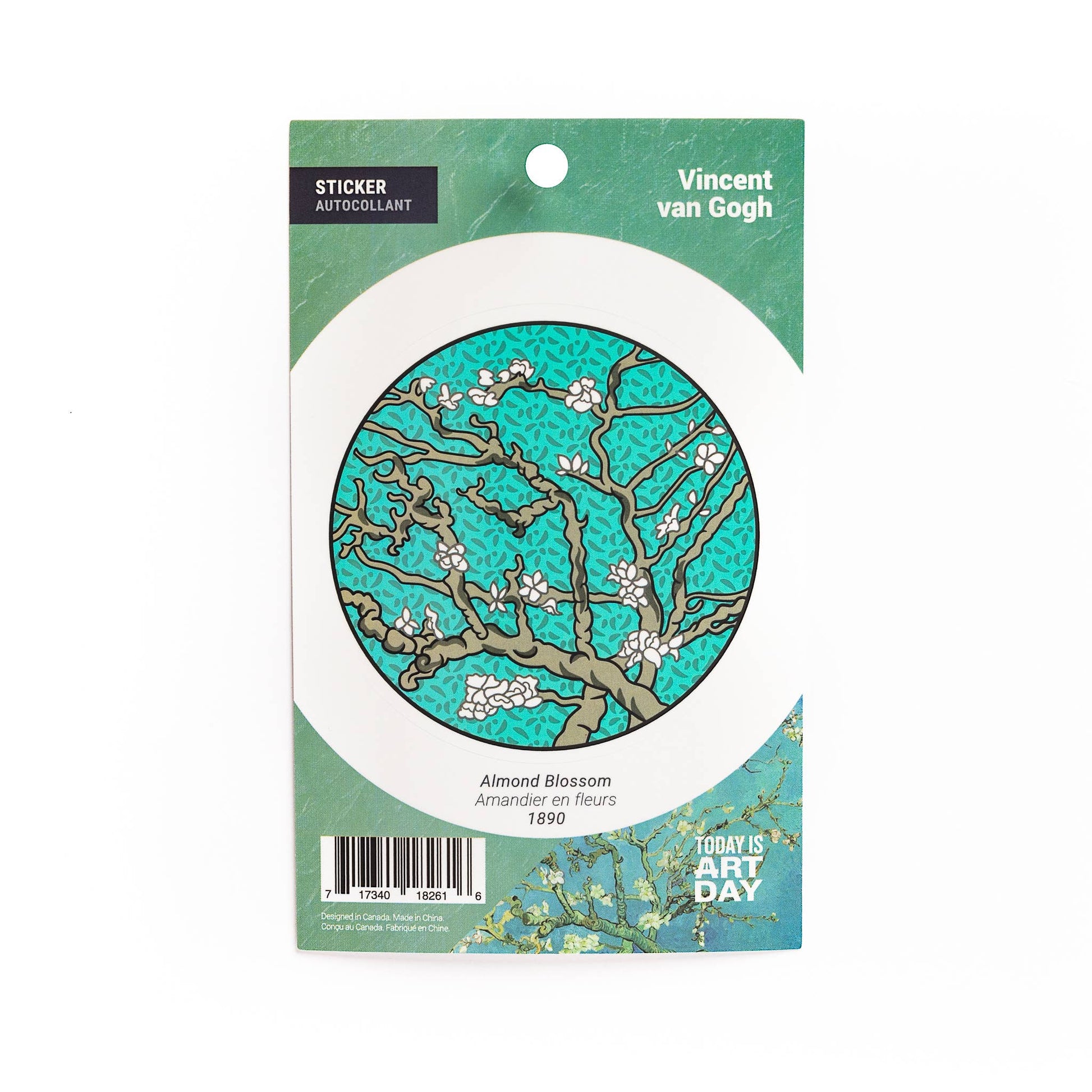 Today is Art Day - Sticker - Almond Blossom - Vincent van Gogh - PMA Store at the Portland Museum of Art, Maine