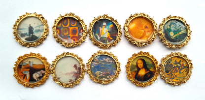 SUPERAWWWSOME - Miniature Artwork Mini Dollhouse Painting fancy frame Magnet - PMA Store at the Portland Museum of Art, Maine