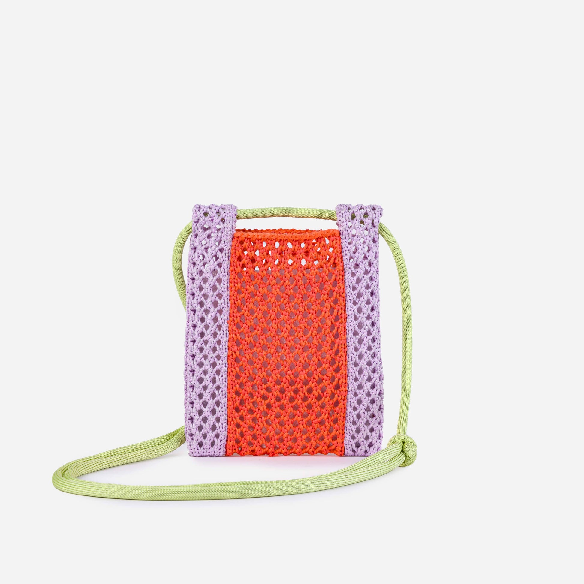 Raffia Phone Sling: Golden Olive Pink - PMA Store at the Portland Museum of Art, Maine