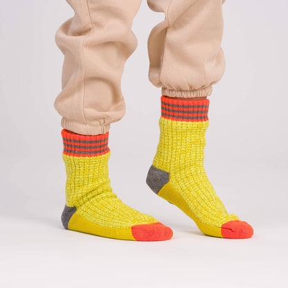 Varsity Knit House Socks: Fuchsia / L/XL - W 9.5-12.5<br>M 8-11 - PMA Store at the Portland Museum of Art, Maine