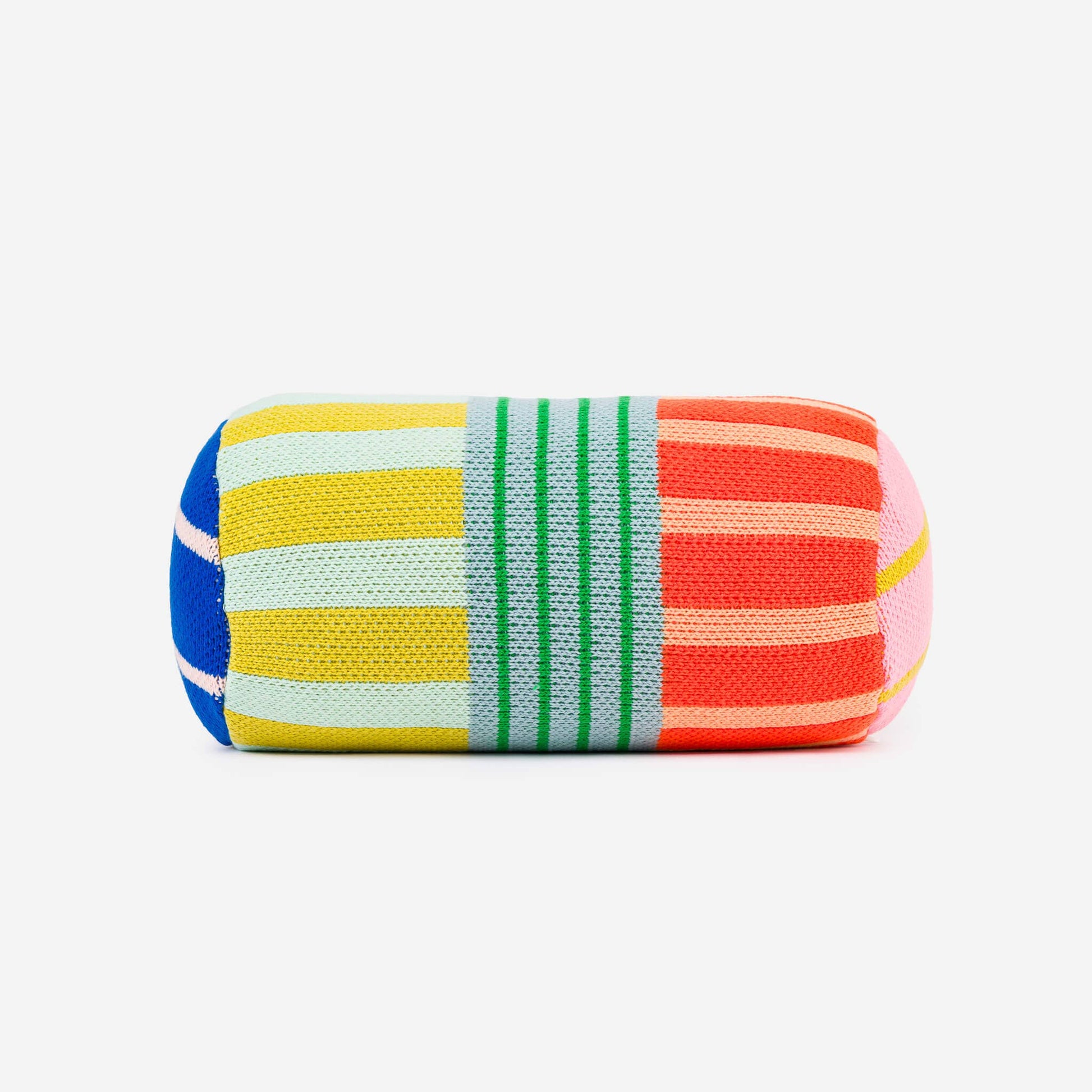 Patchwork Stripe Bolster Pillow: Desert - PMA Store at the Portland Museum of Art, Maine