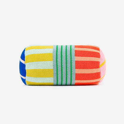 Patchwork Stripe Bolster Pillow: Desert - PMA Store at the Portland Museum of Art, Maine
