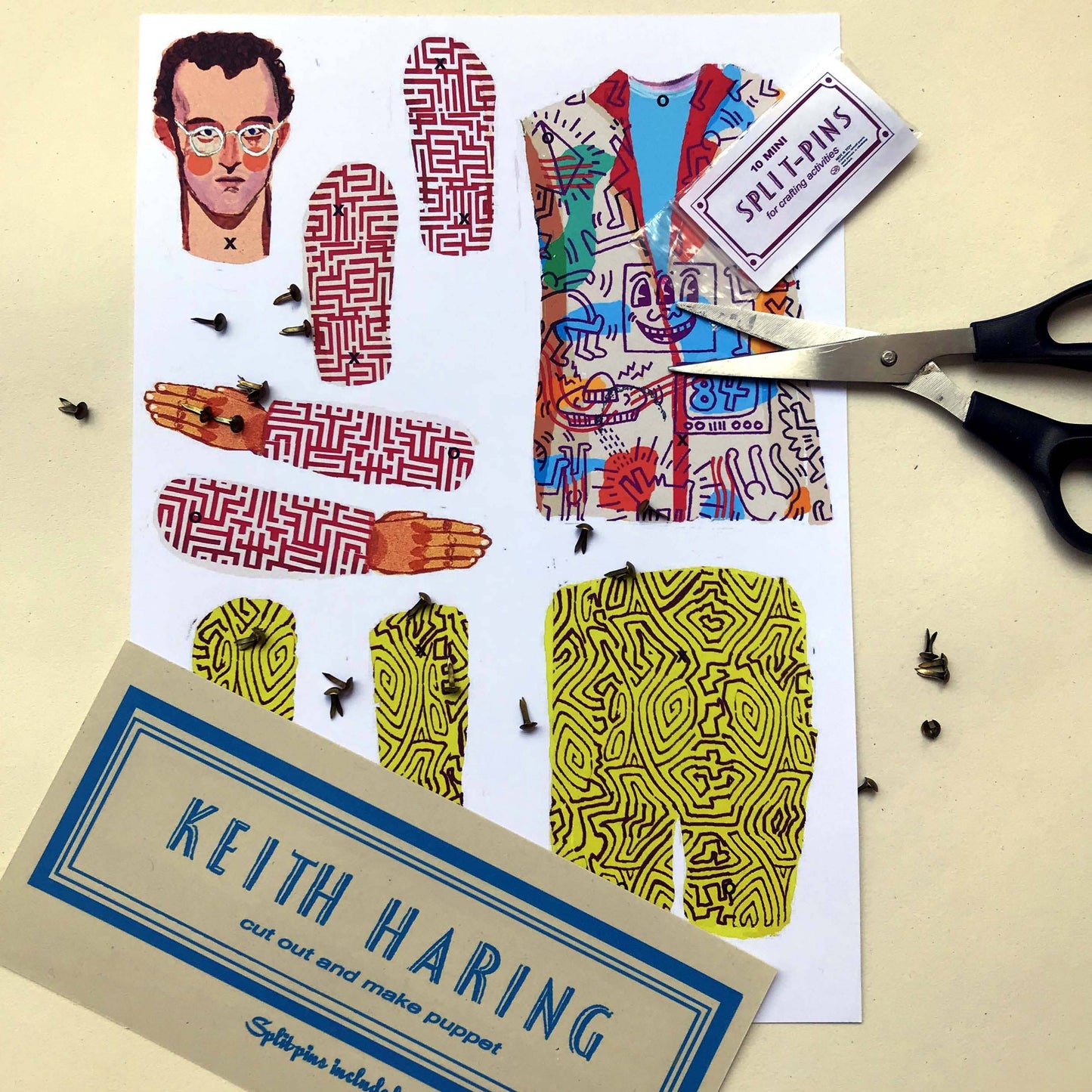 Keith Haring Cut and Make Puppet - PMA Store at the Portland Museum of Art, Maine