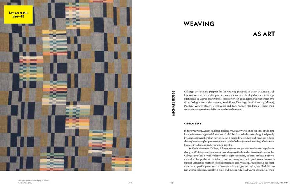 Weaving at Black Mountain College: Anni Albers,: Hardcover - PMA Store at the Portland Museum of Art, Maine