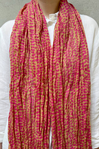 See Design - Cotton Scarf: Notes Yellow/Pink - PMA Store at the Portland Museum of Art, Maine