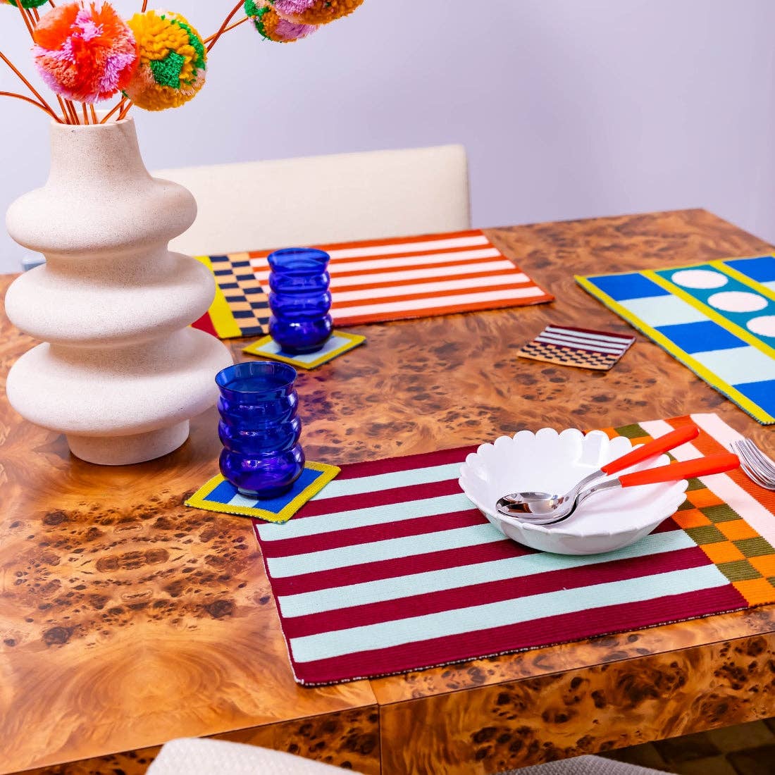 VERLOOP | knits - Pattern Patch Placemat Set: Candy