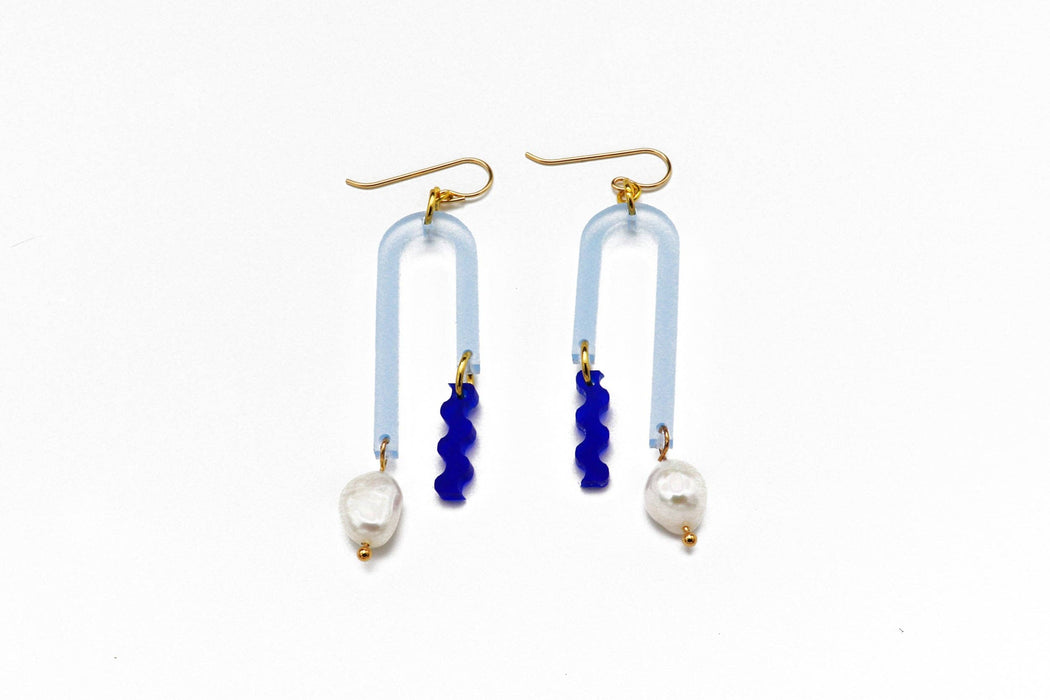 dconstruct - Arch Earrings - Frost Blue: Lunar - PMA Store at the Portland Museum of Art, Maine