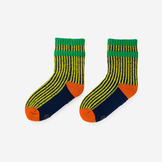 Gym House Socks: Yellow Navy / L/XL - W 9.5-12.5<br>M 8-11 - PMA Store at the Portland Museum of Art, Maine