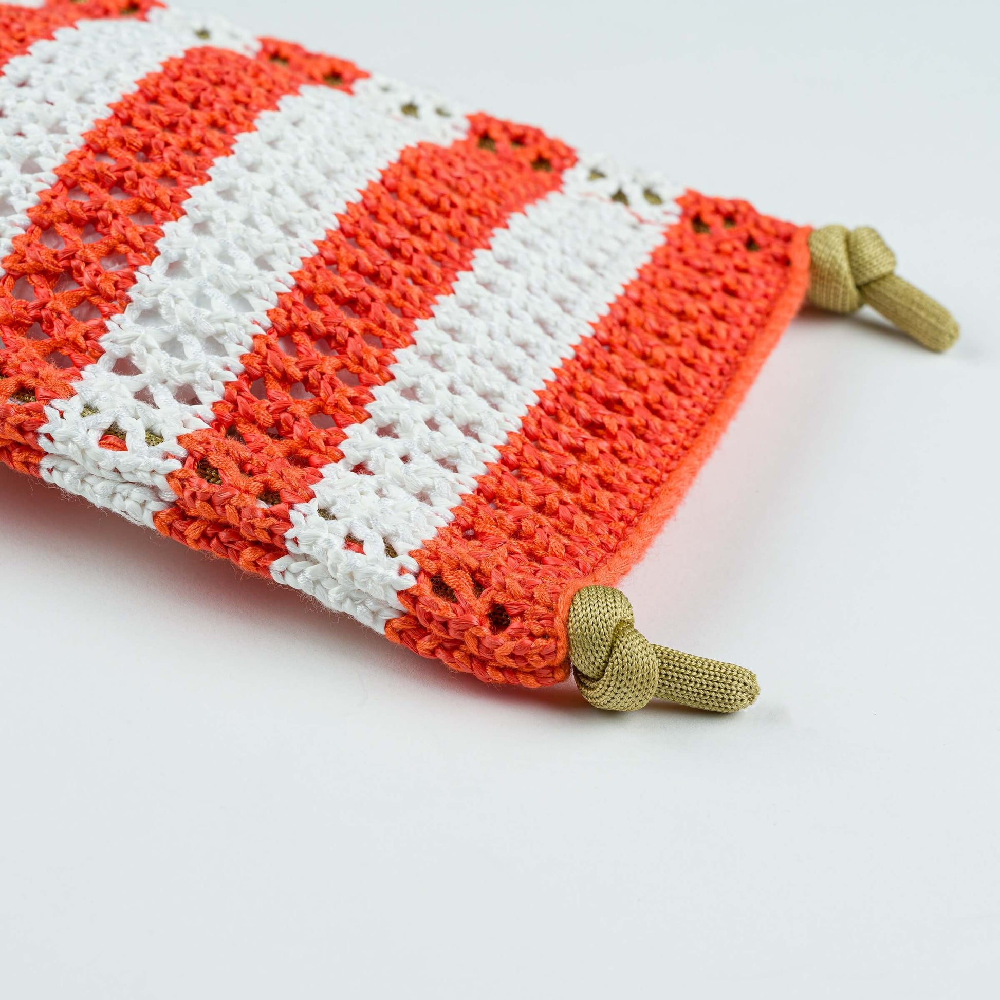 Stripe Raffia Phone Sling: Poppy - PMA Store at the Portland Museum of Art, Maine