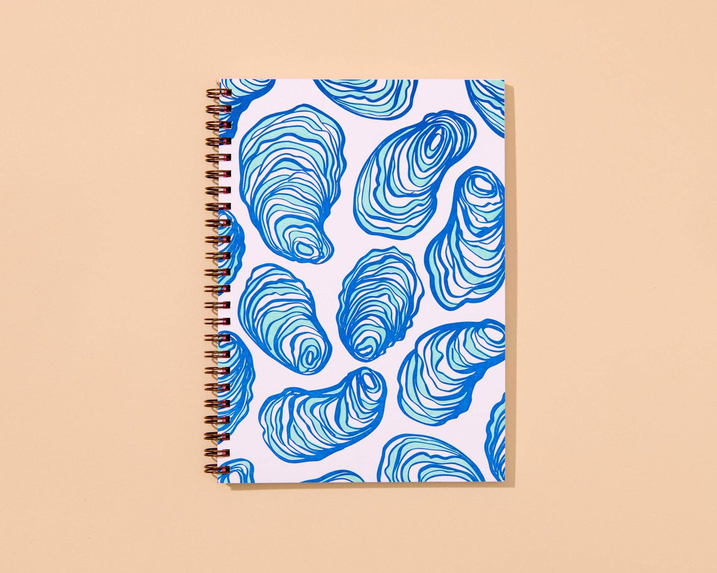 And Here We Are - Letterpress A5 Spiral Notebook—Oyster (Seafood Beach Summer) - PMA Store at the Portland Museum of Art, Maine