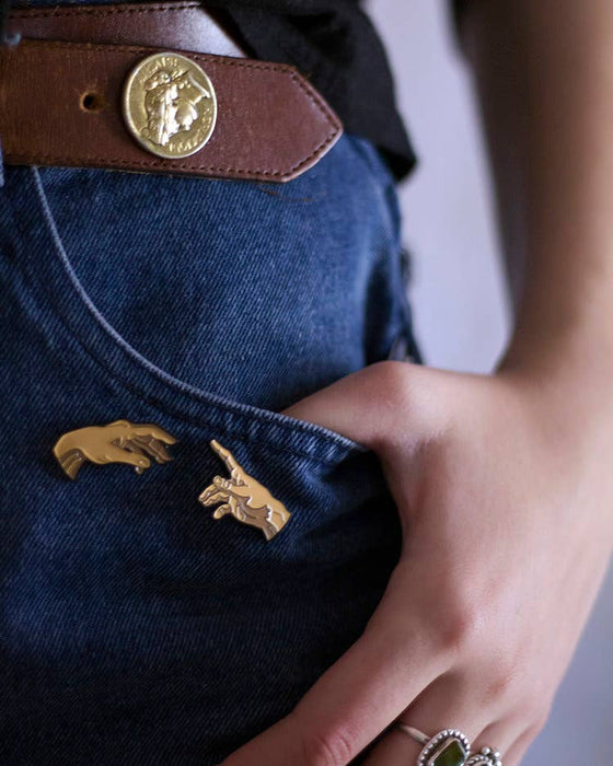 Pin Museum - The Creation of Adam (Set of 2) • Enamel Pins - PMA Store at the Portland Museum of Art, Maine