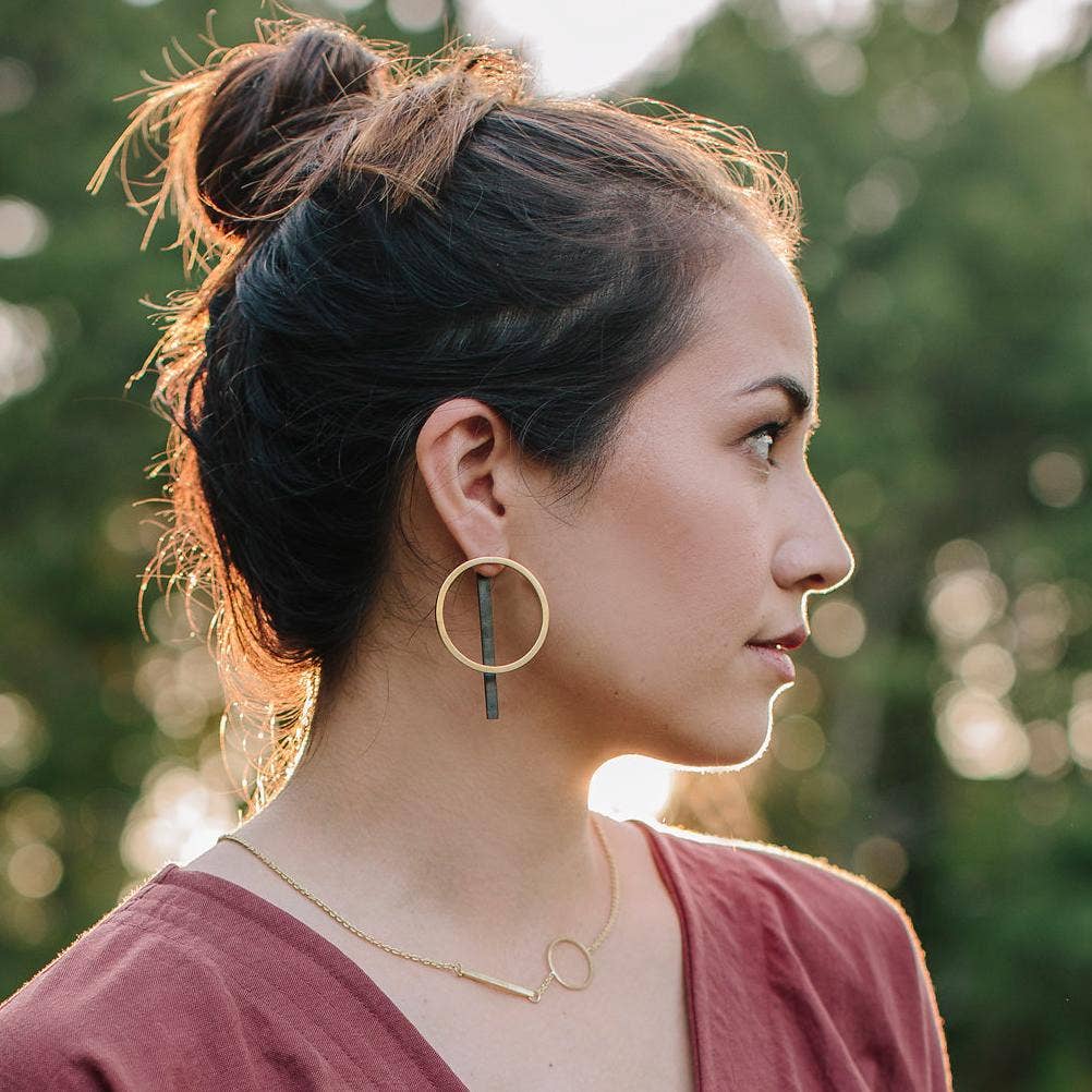 MULXIPLY - Embrace Convertible Earrings | Mixed Metals - PMA Store at the Portland Museum of Art, Maine