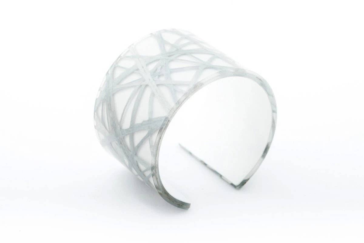dconstruct - Ecoresin Cuff - Wide: Whisper Robin / M - PMA Store at the Portland Museum of Art, Maine