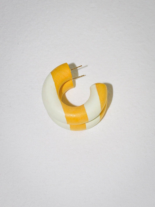 Limone Stripe Small Chunk Hoop - PMA Store at the Portland Museum of Art, Maine
