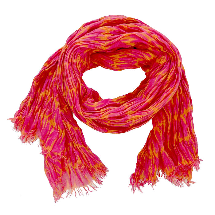 See Design - Cotton Scarf: Wall Red/Khaki