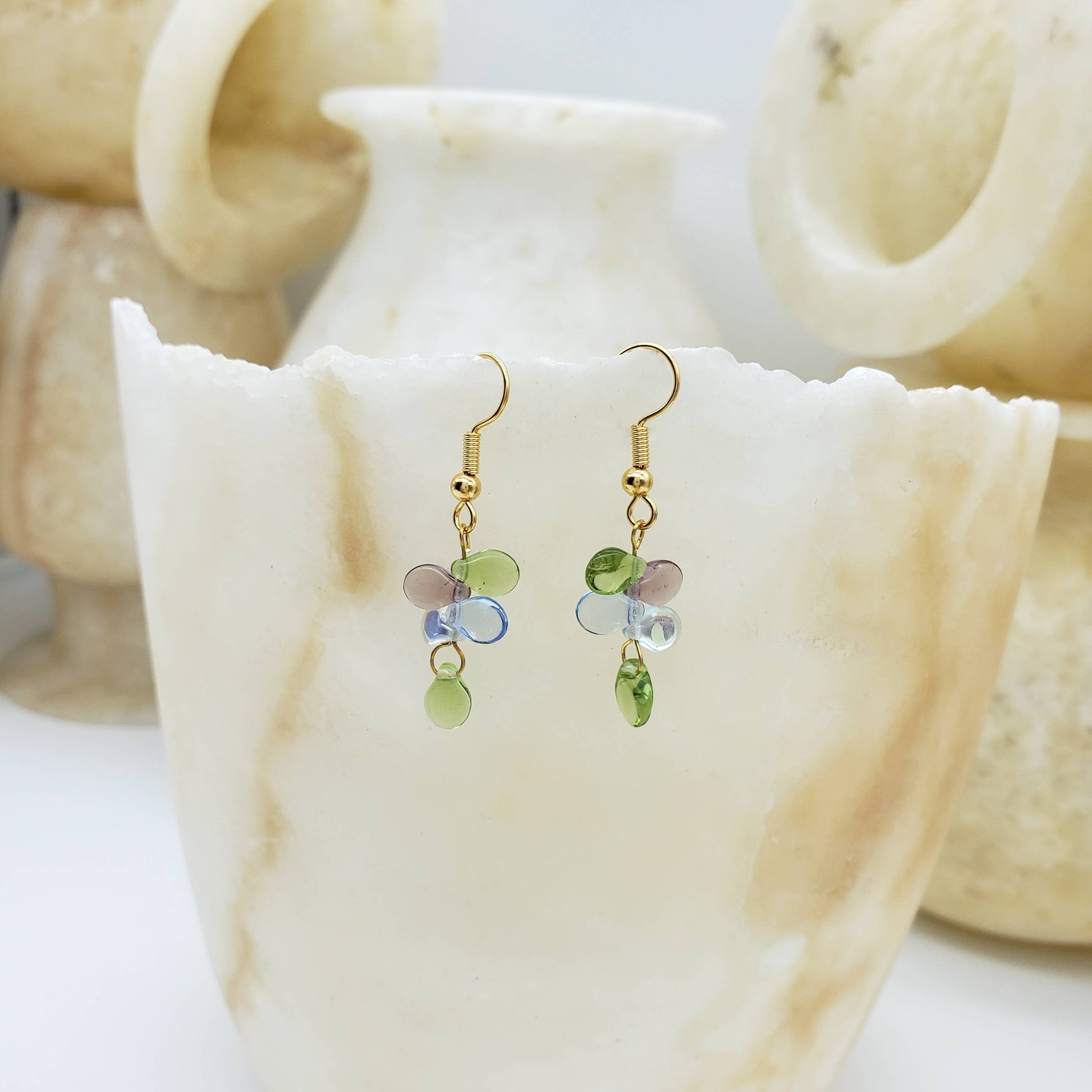 Monet Inspired Glass Petal Earrings - PMA Store at the Portland Museum of Art, Maine