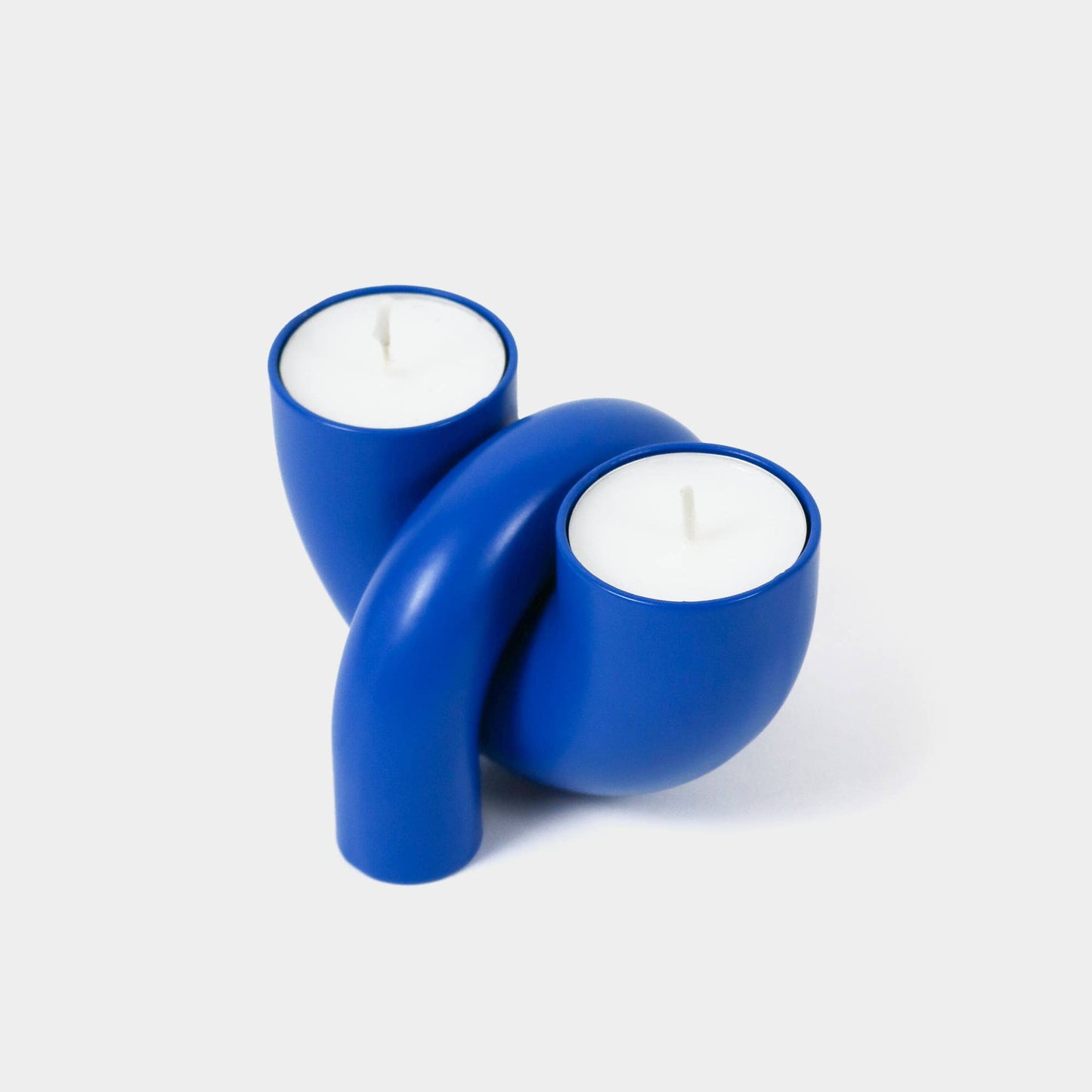 Macaroni 2-in-1 Candleholder - Tapers & Tealights - Blue - PMA Store at the Portland Museum of Art, Maine