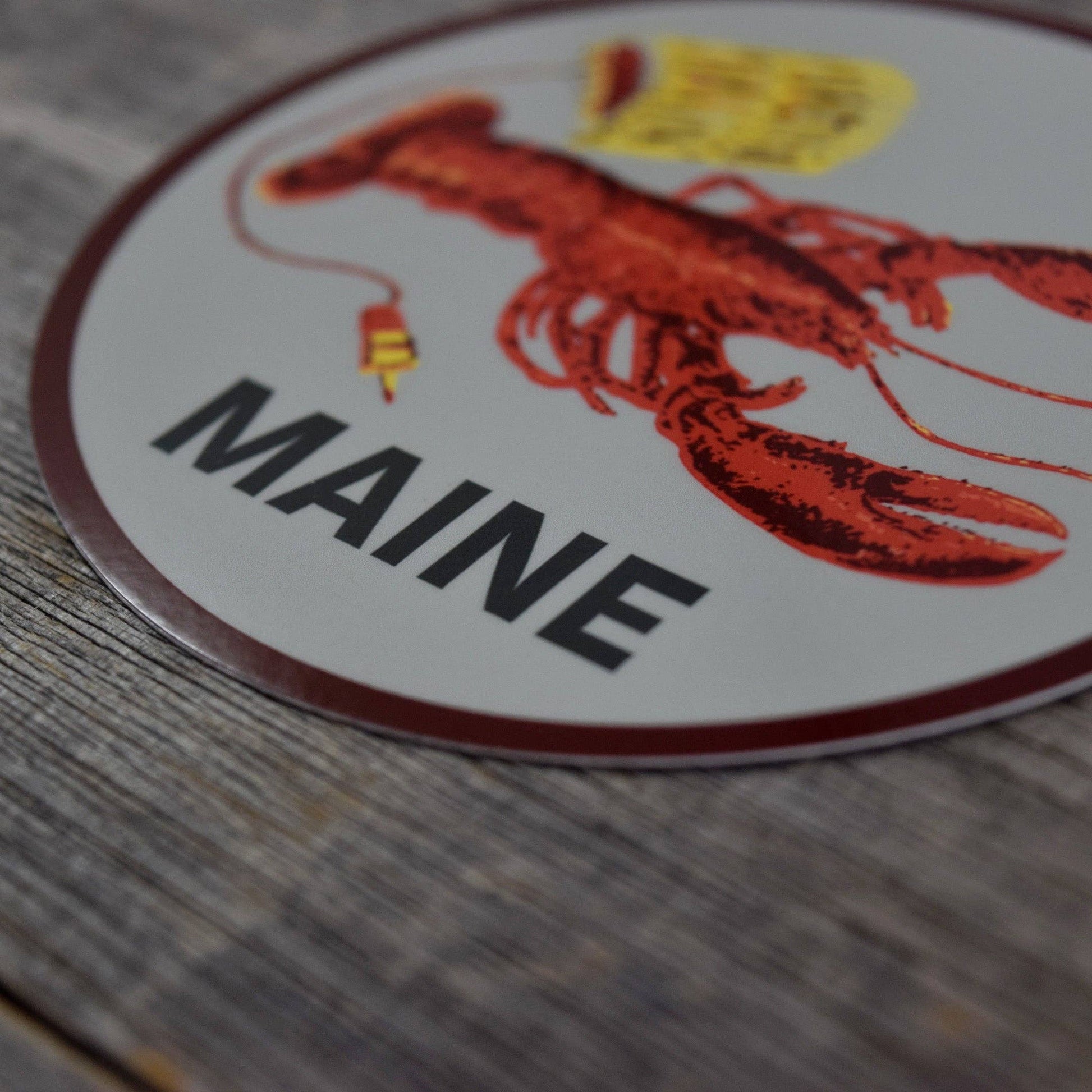 Quiet Tide Goods - Maine Lobster 3.5x3.5in Vinyl Sticker - PMA Store at the Portland Museum of Art, Maine