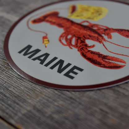 Quiet Tide Goods - Maine Lobster 3.5x3.5in Vinyl Sticker - PMA Store at the Portland Museum of Art, Maine