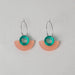 NEW Blok Earrings - Color: Turquoise and Gold Rose Mirror - PMA Store at the Portland Museum of Art, Maine