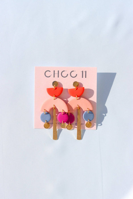 MIRANDA EARRINGS (COLOR BLOCK): Color block I