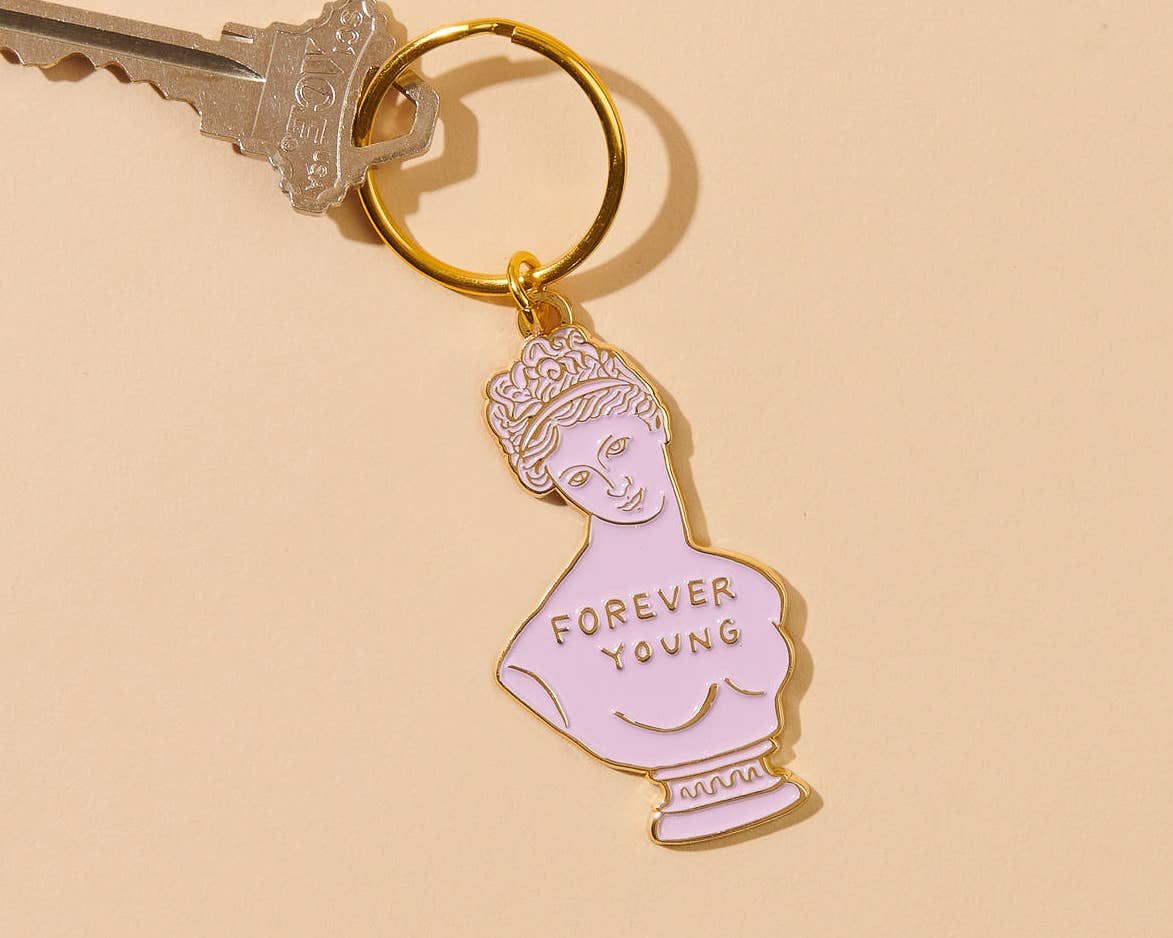 And Here We Are -  Enamel Keychain—Helena  (Bust Statue) - PMA Store at the Portland Museum of Art, Maine