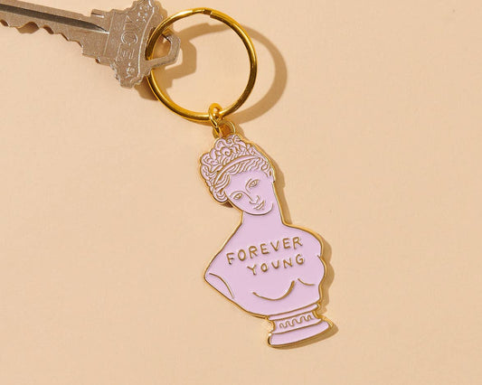 And Here We Are -  Enamel Keychain—Helena  (Bust Statue) - PMA Store at the Portland Museum of Art, Maine