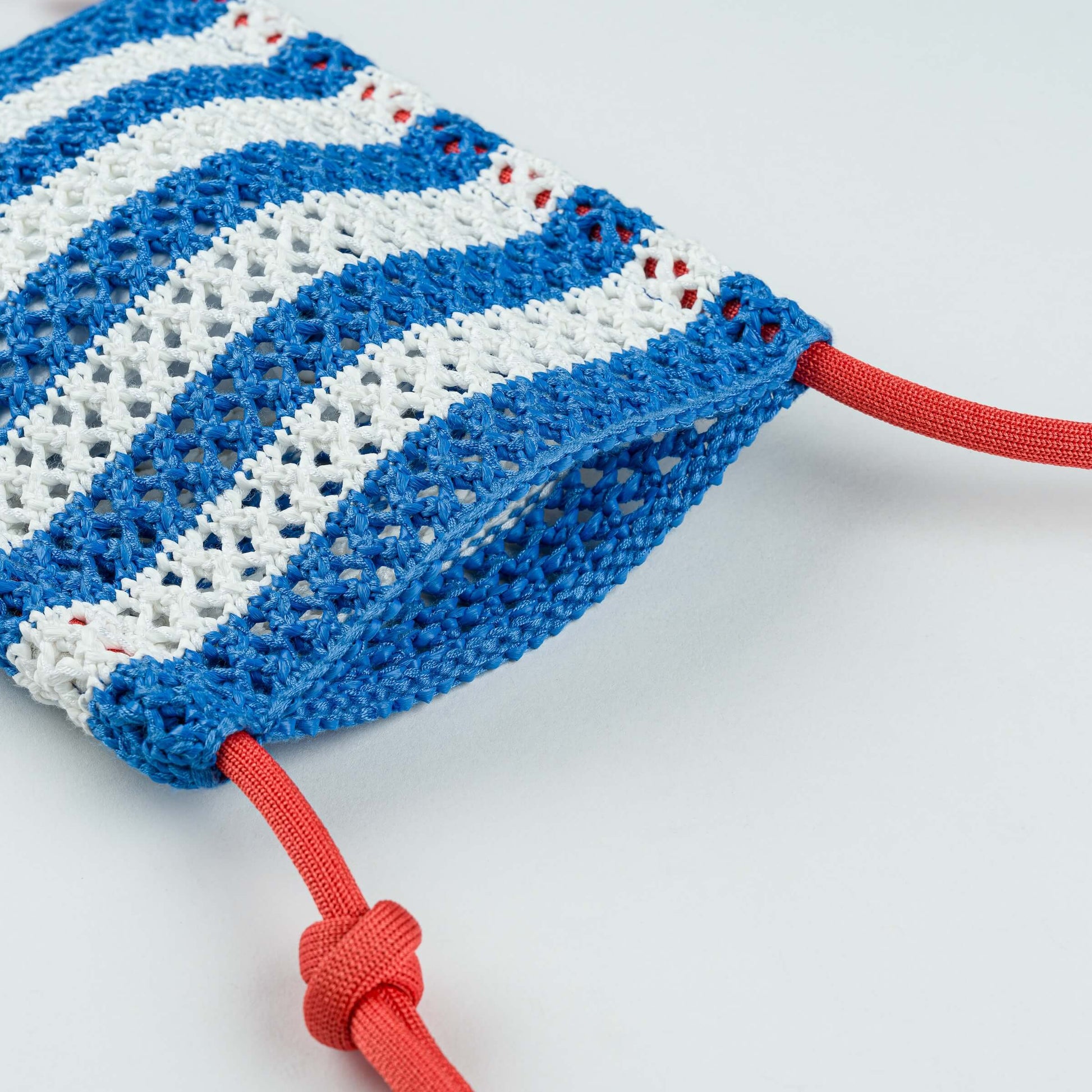 Stripe Raffia Phone Sling: Poppy - PMA Store at the Portland Museum of Art, Maine