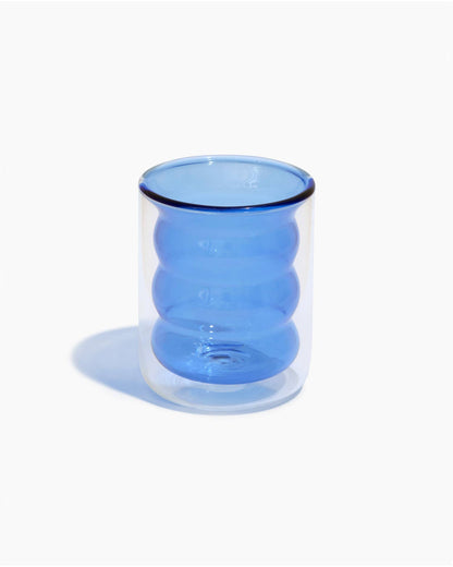 Poketo - Double Wall Groovy Cup: #20531 Blue - PMA Store at the Portland Museum of Art, Maine