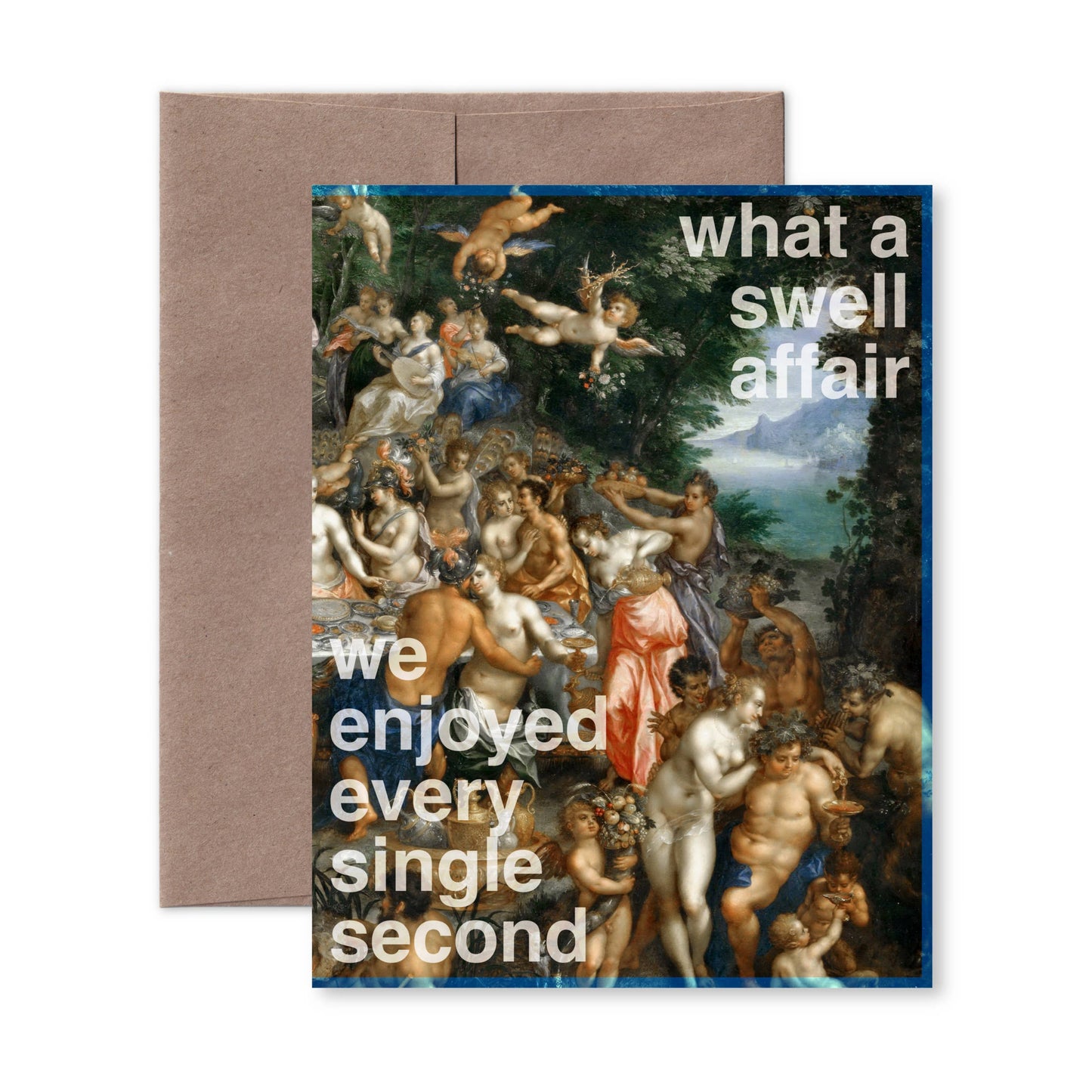 Pictrix Design - "A swell affair" thank-you notecard (A2): Recycled white - PMA Store at the Portland Museum of Art, Maine