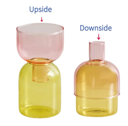 Two Way Terrarium Hydroponic Plant Vase / Candle Holder: Yellow-Green - PMA Store at the Portland Museum of Art, Maine