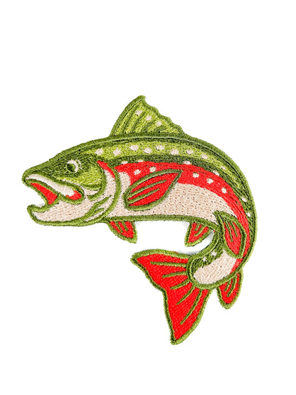 Field Trip Threads - Brook Trout Patch – Embroidered Iron-On Fisherman Patch - PMA Store at the Portland Museum of Art, Maine