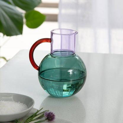 Block Design US - Pablo Glass Jug - Small: Teal Purple Amber