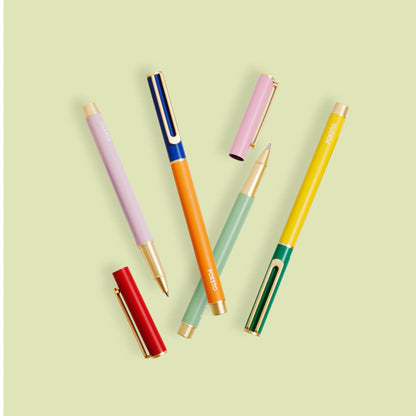 Poketo - Colorblock Cap Pen: Set of 4 - PMA Store at the Portland Museum of Art, Maine