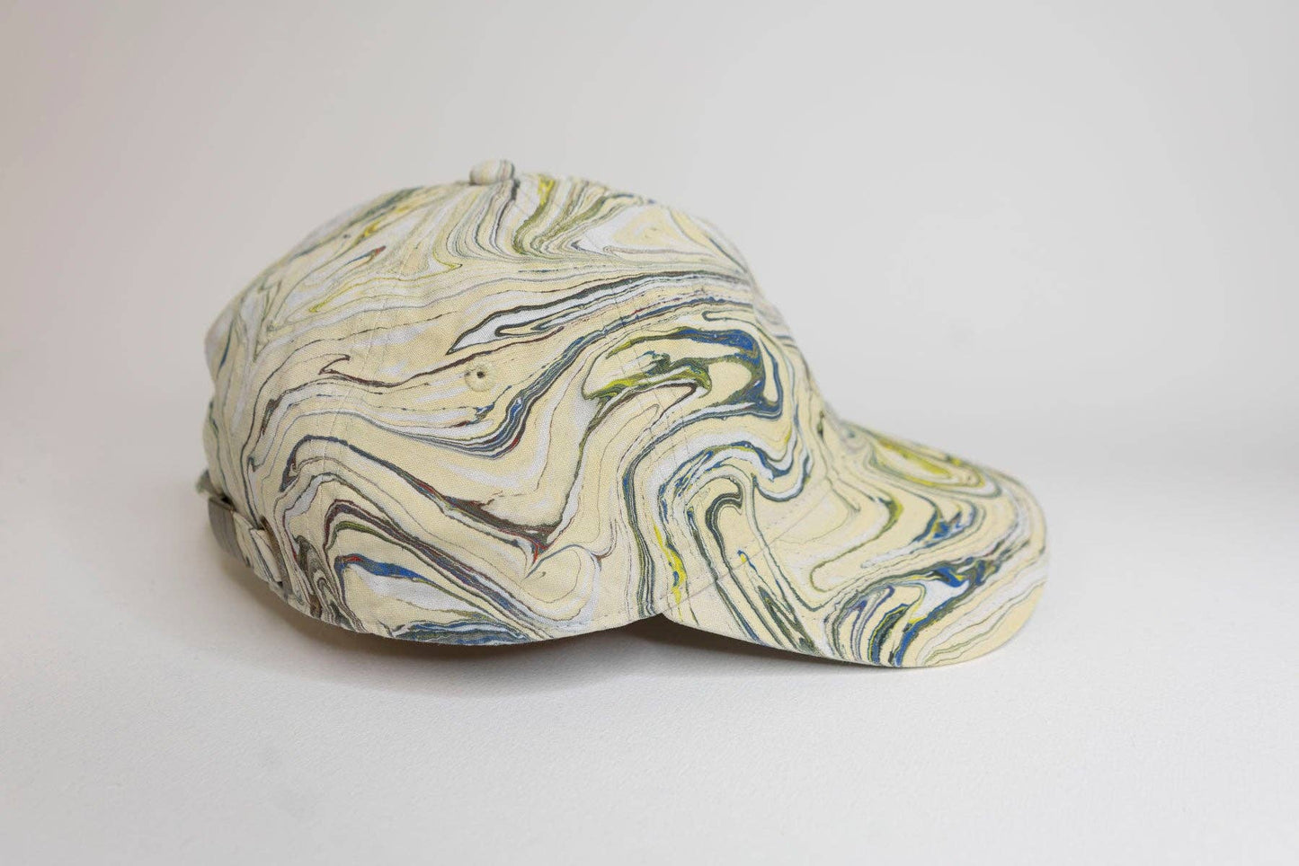 Tempered East - Marbled Dad Hat: Swirls: White