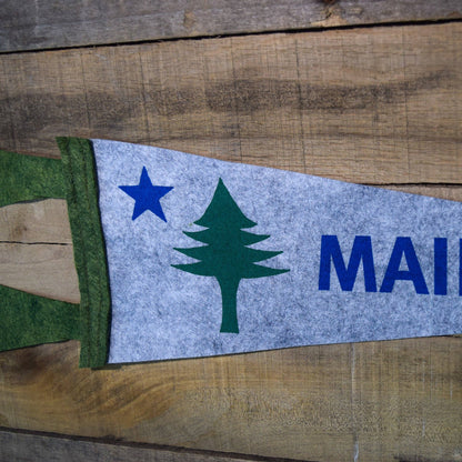 Quiet Tide Goods - Maine 1901 Flag Pennant - Grey - PMA Store at the Portland Museum of Art, Maine