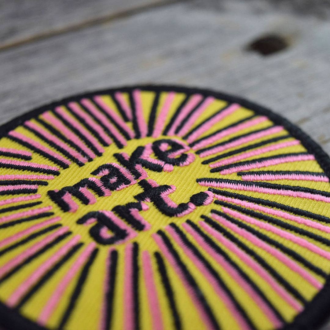 Quiet Tide Goods - Make Art. Embroidered Patch - PMA Store at the Portland Museum of Art, Maine